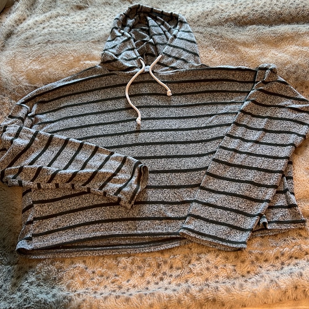 Caution to the Wind striped hoodie